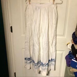 Ralph Lauren Cotton Blue Floral Skirt